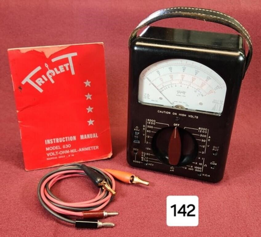 Triplett 630 Volt-Ohm-Mill-Ammeter