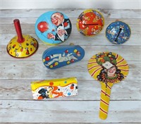 VINTAGE TIN LITHO NOISEMAKERS