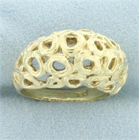 Free Form Bombe Ring in 14k Yellow Gold