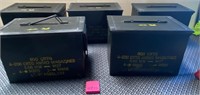 W - LOTO F 5 EMPTY AMMUNITION BOXES (Q135)