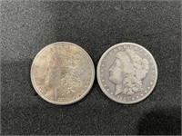2 - 1883 MORGAN SILVER DOLLARS