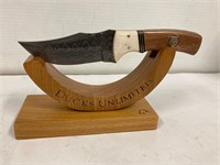 DU Damascus blade collector knife