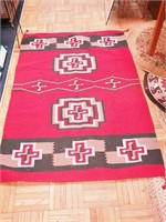 Wool and polyester blanket in Native American