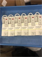 New Lot of 6 new power strips-white.