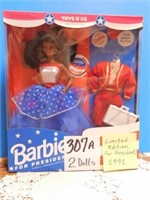 (2) Limited Edition For President 1991 Barbies