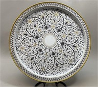 Large Venetian Oriental Design Tin Platter VTG