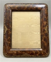 Large Leather Wrapped Picture Frame VTG