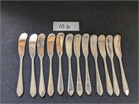 12 Sterling Silver Butter Knives