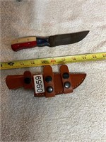 Custom Hand made knife with Damascus blade.