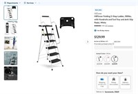 N4816  HBTower 5-Step Ladder, 330lbs, White