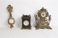 Three vintage  Clocks