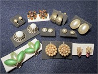 10 Vintage and Signed Fabulous Earrings