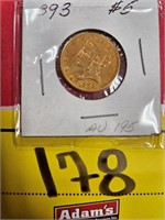 1893 LIBERTY 5 DOLLAR GOLD PIECE