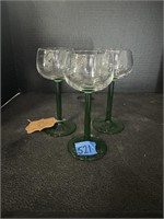Cristal D'arques France Hock Wine Glasses