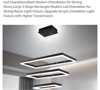 Led Chandelier, Black Modern