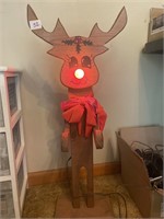 Rudolph Christmas decor handmade 31 inches tall
