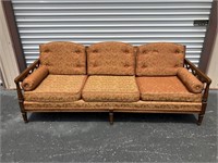 VTG Wood Frame Upholstered Sofa