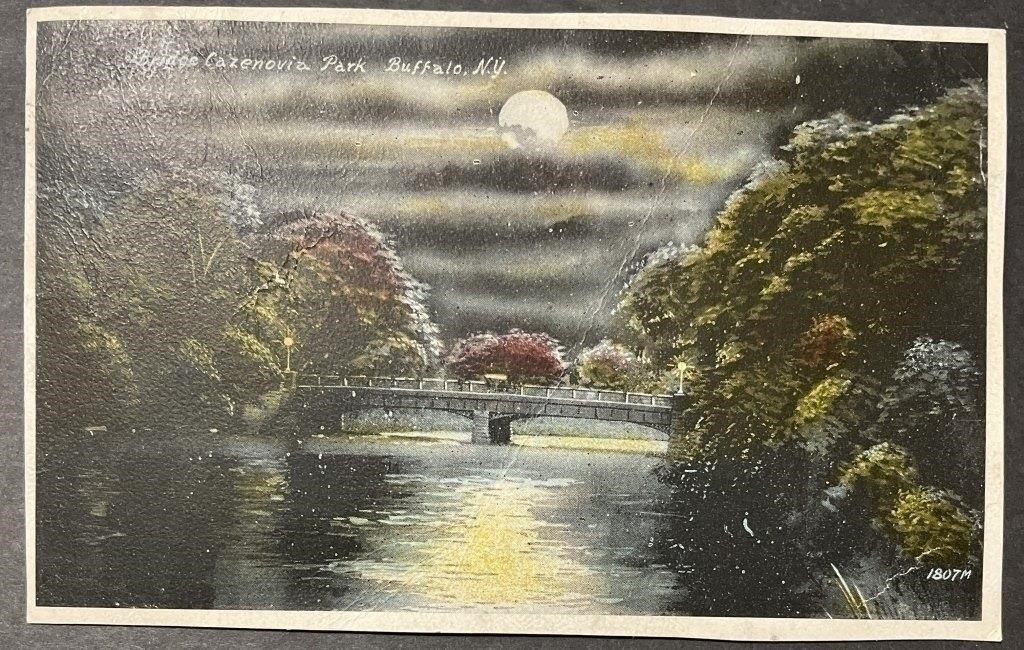 Antique WWI Era Bridge Cazenovia Postcard PPC