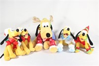 Lot of Disney Pluto Christmas Plushies