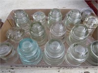 1 Box of 15 Glass Insulators