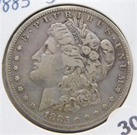 1885-S Morgan Silver Dollar.