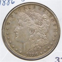 1886-S Morgan Silver Dollar.