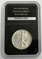 Genuine Silver Walking Liberty Half-Dollar