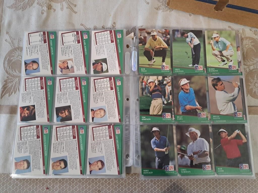 Pro Set Golf trading cards 250+