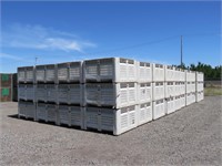 (12) 4' x 4' x 2'  Damaged Plastic Fruit Bins