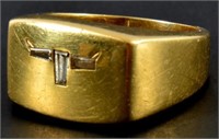 18kt Gold Diamond Longhorn Ring