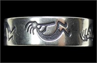 Sterling silver Kokopelli band style ring, new,