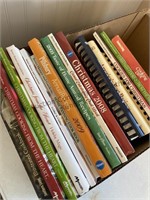 Box of cookbooks