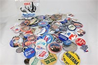 Large Collection of Pins - Regan 1984 etc.