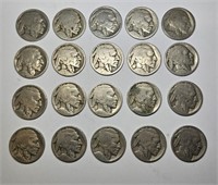 Lot of 20 Buffalo Nickles