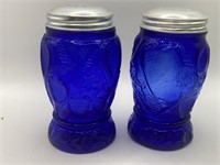 Cobalt Blue Glass Salt & Pepper Shaker Set