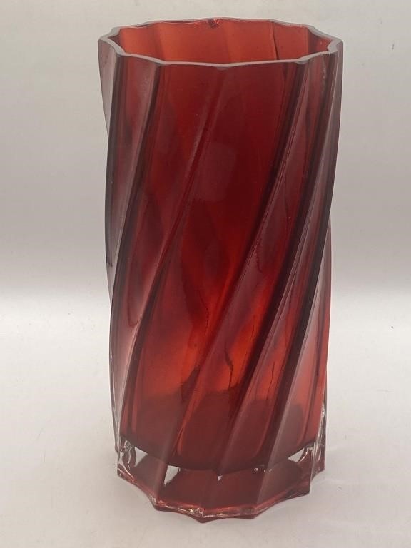 Teleflora RUBY RED Vase Crystal Fine Bohemian