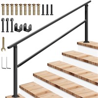 VIVOSUN Outdoor Handrail 83x36 6 Steps Black