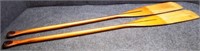 Set / Pair of Vintage Wooden Canoe Paddles