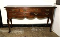 Queen Anne Console Table with Five Drawers