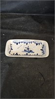 Handpainted Delft Blue Butter Dish