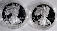 (2) 2014 Proof American Silver Eagles