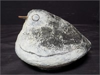 Signed LIVIA Gorham pottery, bird, 5"