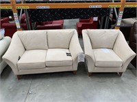 Modrian Beige Fabric 2 Piece 2 Seat Lounge & Chair