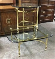 Brass Glass Coffee & End Table
