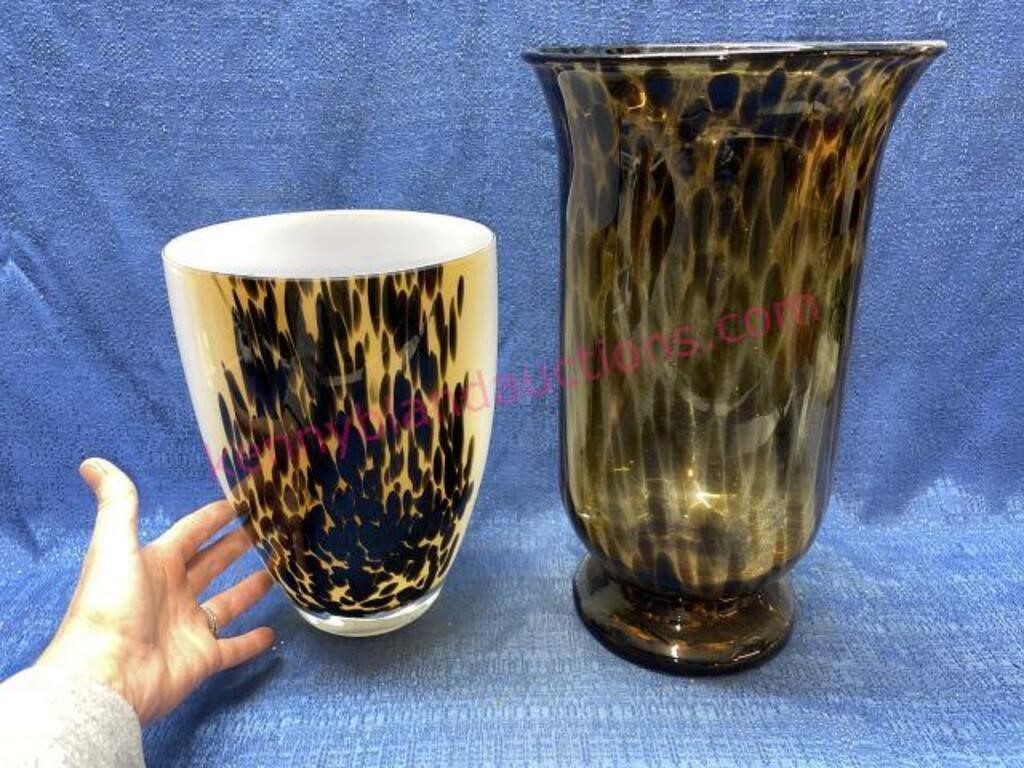 (2) Large vases