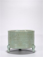 Chinese Ru Ware Celadon Tripod Censer