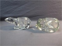Glass Animals Tea Light Holders Cat & Polar Bear