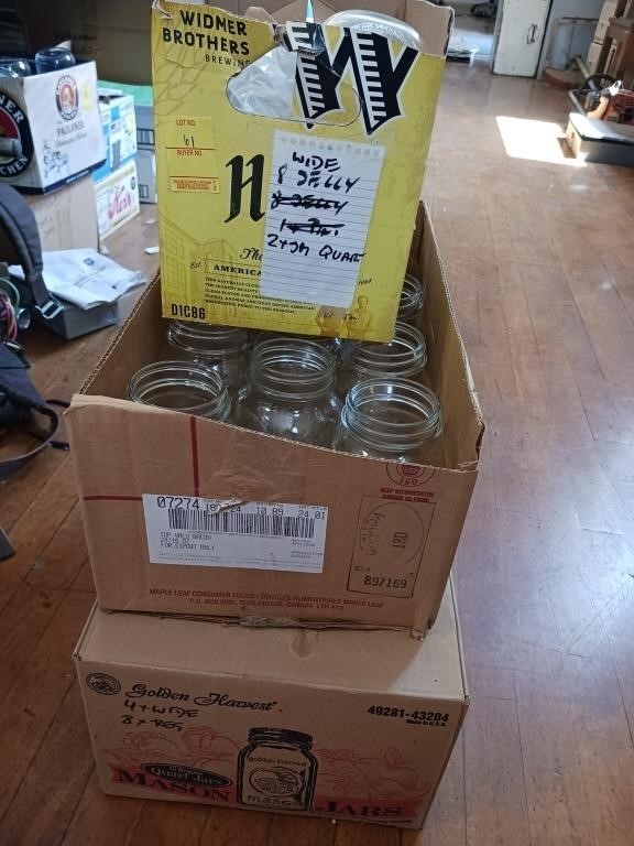 2 - LARGE BOXES OF MISC CANNING JARS