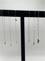 6 Necklaces - Assorted Chains & Charms - Lengths,