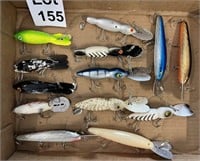 Antique Fishing Bass Lures Thinfin and Heddon